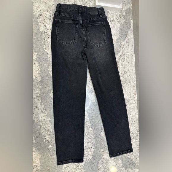 ANINE BING Bry Straight Leg in Raven Black Size 25 - Picture 5 of 9